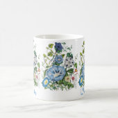 パーソナライズな朝顔のマグ コーヒーマグカップ (中央)