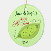 パーソナライズな期待の双生児のオーナメント セラミックオーナメント (左)