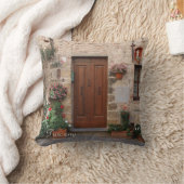 パーソナライズな木のドアタスカニーイタリア クッション (ブランケット)