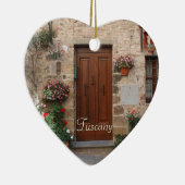 パーソナライズな木のドアタスカニーイタリア セラミックオーナメント (右)