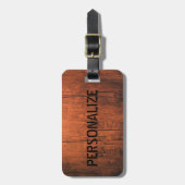 パーソナライズな木の一見 ラゲッジタグ (正面縦)
