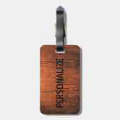 パーソナライズな木の一見 ラゲッジタグ (裏面縦)