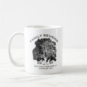 パーソナライズな木の家族会の記念品 コーヒーマグカップ (左)