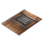 パーソナライズな木及び石板の建築業者のノート ノートブック (左側)