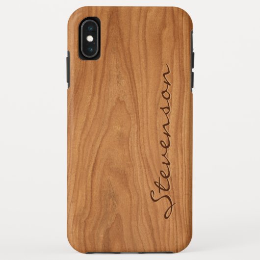 パーソナライズな木製の一見-クルミの木製の穀物の質 Case-Mate iPhoneケース (裏面)