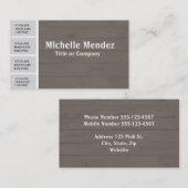 パーソナライズな木製の写真ブース 名刺 (正面/裏面)