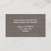 パーソナライズな木製の写真ブース 名刺 (裏面)