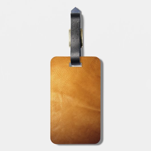 パーソナライズな本物の|の革|写真撮影| ラゲッジタグ (裏面縦)