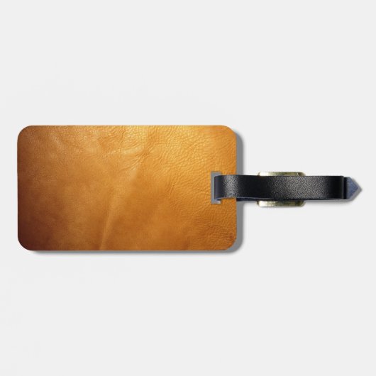 パーソナライズな本物の|の革|写真撮影| ラゲッジタグ (裏面横)