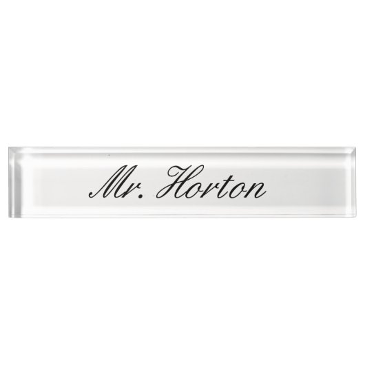 パーソナライズな机用ネームプレート デスクネームプレート (正面)