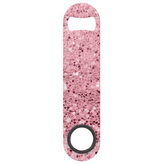 パーソナライズな栓抜きのばら色の金ゴールドのグリッター スピード栓抜き (裏面)