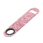 パーソナライズな栓抜きのばら色の金ゴールドのグリッター スピード栓抜き (裏面アングル)