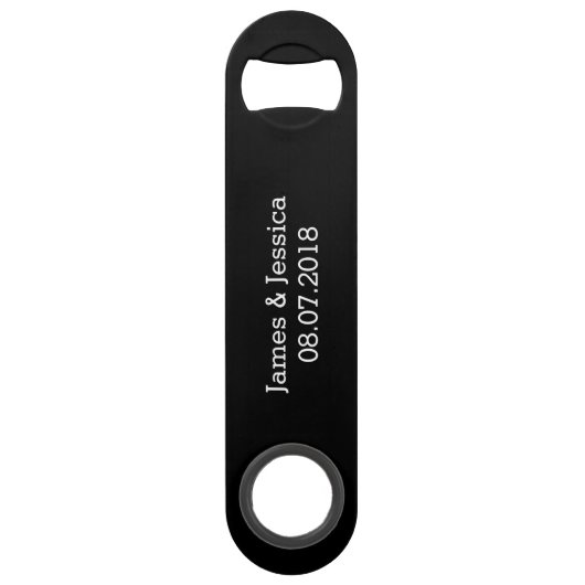 パーソナライズな栓抜き、タキシードのパーティーの結婚式 スピード栓抜き (裏面)