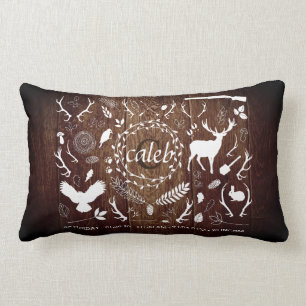 パーソナライズな森林男の赤ちゃんの子供部屋の装飾の納屋 ランバークッション