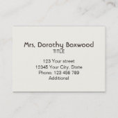 パーソナライズな植物のオレンジ庭ユリ 名刺 (裏面)