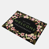 パーソナライズな植物のリース ドアマット (アングル)