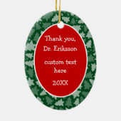 パーソナライズな楕円形のカイロプラクターのオーナメント セラミックオーナメント (裏面)