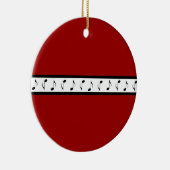 パーソナライズな楽隊音楽のオーナメントのギフト セラミックオーナメント (右)