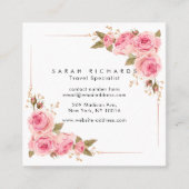 パーソナライズな正方形の花の名刺 スクエア名刺 (正面)