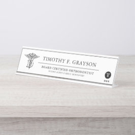 パーソナライズな歯科薬 デスクネームプレート