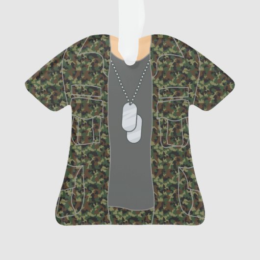 パーソナライズな歴戦の勇士のクリスマスのオーナメント オーナメント (正面)