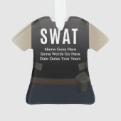 パーソナライズな殴打の警察のチームクリスマスのオーナメント オーナメント (裏面)