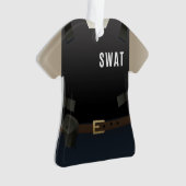 パーソナライズな殴打の警察のチームクリスマスのオーナメント オーナメント (正面)