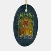 パーソナライズな毎日アースデー セラミックオーナメント (右)