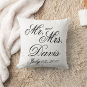 パーソナライズな氏及び夫人装飾用クッション クッション (ブランケット)