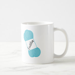 パーソナライズな水の青いかせのヤーンのマグ コーヒーマグカップ