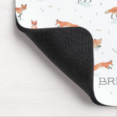 パーソナライズな水彩画のキツネ マウスパッド (コーナー)