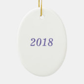 パーソナライズな水彩画のバレリーナのシルエット セラミックオーナメント (裏面)