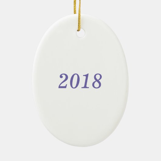 パーソナライズな水彩画のバレリーナのシルエット セラミックオーナメント (裏面)