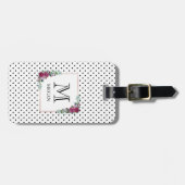 パーソナライズな水彩画の花の荷物のラベル ラゲッジタグ (正面横)