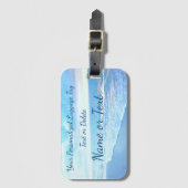 パーソナライズな浜に引き上げられたテーマの荷物はあなたの文字に付けます ラゲッジタグ (正面縦)