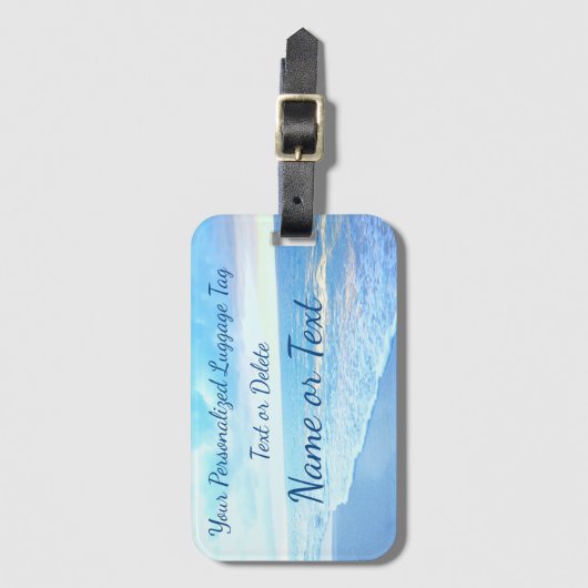 パーソナライズな浜に引き上げられたテーマの荷物はあなたの文字に付けます ラゲッジタグ (正面縦)