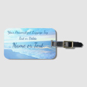 パーソナライズな浜に引き上げられたテーマの荷物はあなたの文字に付けます ラゲッジタグ (正面横)