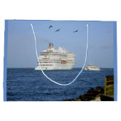 パーソナライズな海を運行します ラージペーパーバッグ (裏面)