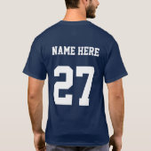 パーソナライズな海軍ヒョウのTシャツ Tシャツ (裏面)