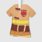 パーソナライズな消防士の消防士のオーナメント オーナメント (正面)