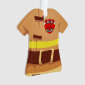 パーソナライズな消防士の消防士のオーナメント オーナメント (正面)