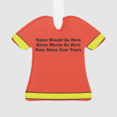 パーソナライズな消防士の消防士のクリスマスのオーナメント オーナメント (裏面)