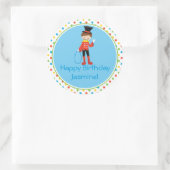 パーソナライズな演技主任|のサーカスのテーマ| ラウンドシール (バッグ)