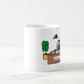 パーソナライズな漫画のマグwの会社名 コーヒーマグカップ (中央)