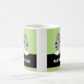 パーソナライズな漫画猫のマグ コーヒーマグカップ (中央)