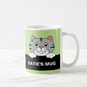 パーソナライズな漫画猫のマグ コーヒーマグカップ