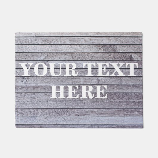 パーソナライズな灰色のタケ木 ドアマット (正面)