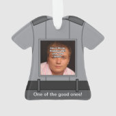 パーソナライズな灰色の警官のユニフォーム オーナメント (裏面)