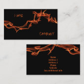 パーソナライズな炎のカスタム 名刺 (正面/裏面)