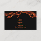 パーソナライズな炎のカスタム 名刺 (裏面)